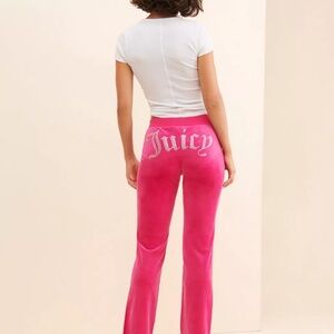 Juicy Couture Pink Velour Pants SIZE S